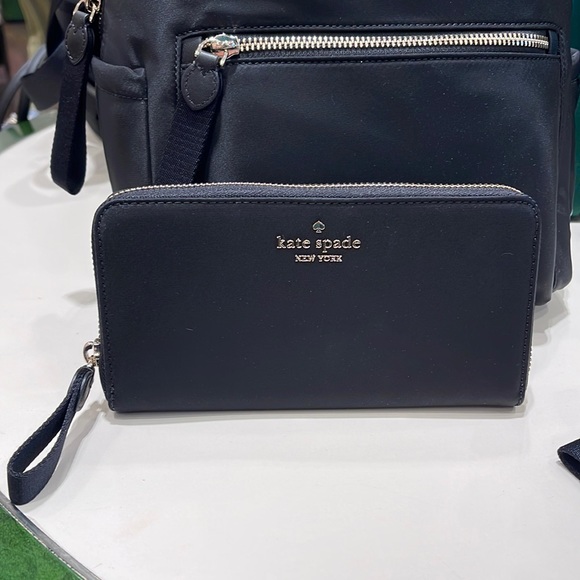 kate spade Handbags - Kate Spade Chelsea Nylon Large Continental Wallet
Color: Black 
NWT